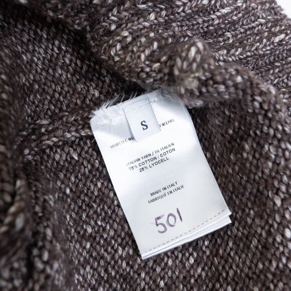 Officine Générale Marco Crewneck Sweater Brown Unisex Soft Italy - Picture 8 of 12